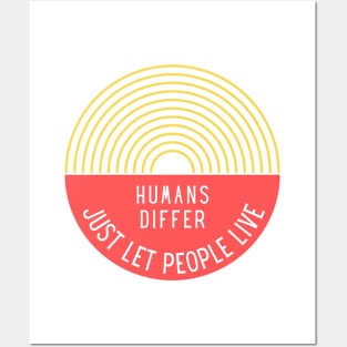 Humans Differ Posters and Art